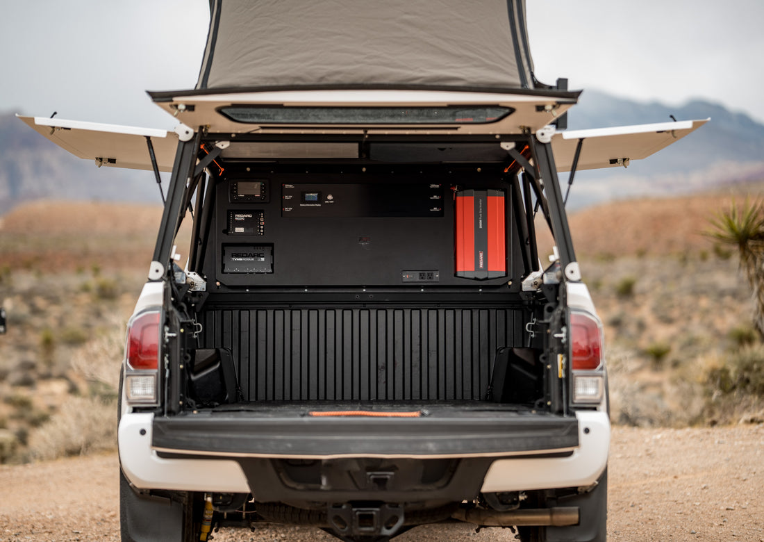 Power Wall Elite system installed in a truck bed build